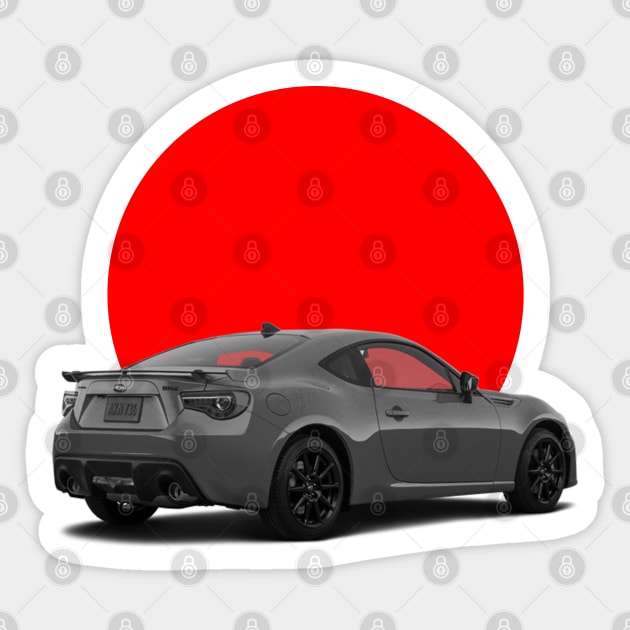 BRZ Japan Sun Grey Black Sticker by CharlieCreator